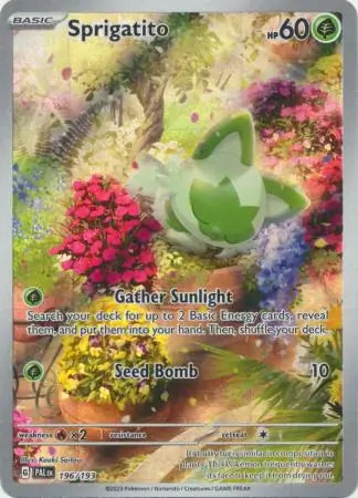 196/193 Sprigatito Paldea Evolved Pokémon Card