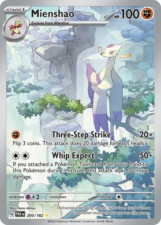 200/182 Mienshao Paradox Rift Pokémon Card