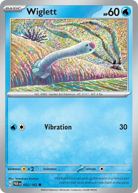 052/182 Wiglett Paradox Rift Pokémon Card