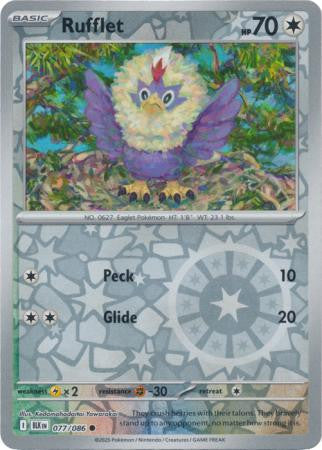 077/086 Rufflet Reverse Holo Black Bolt Pokémon Card