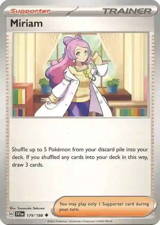 179/198 Miriam Scarlet & Violet Base Set Pokémon Card