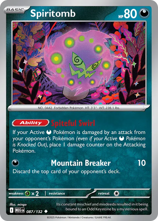 087/132 Spiritomb Mega Evolution Pokémon Card