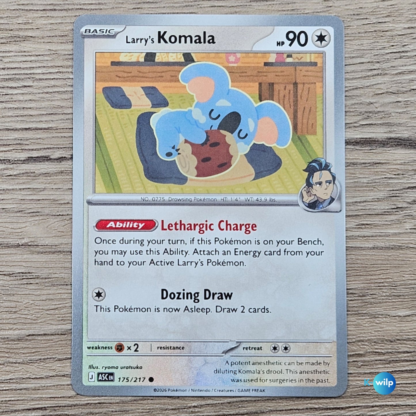 175/217 Larry's Komala Ascended Heroes Pokémon Trading Card