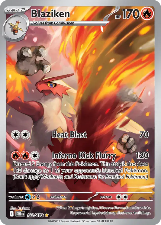 192/182 Blaziken Destined Rivals Pokémon Card