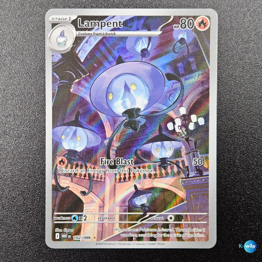 Lampent 102/086 White Flare English Pokémon Trading Card