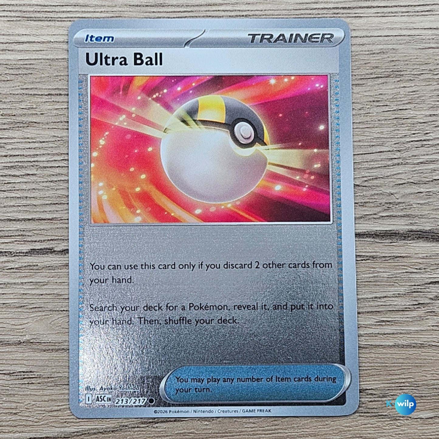 213/217 Ultra Ball Reverse Holo Ascended Heroes Trainer Pokémon Trading Card