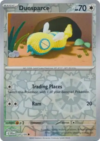 120/159 Dunsparce Reverse Holo Journey Together Pokémon Card