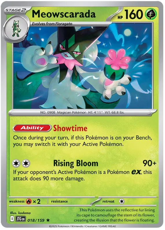 018/159 Meowscarada Journey Together Pokémon Card