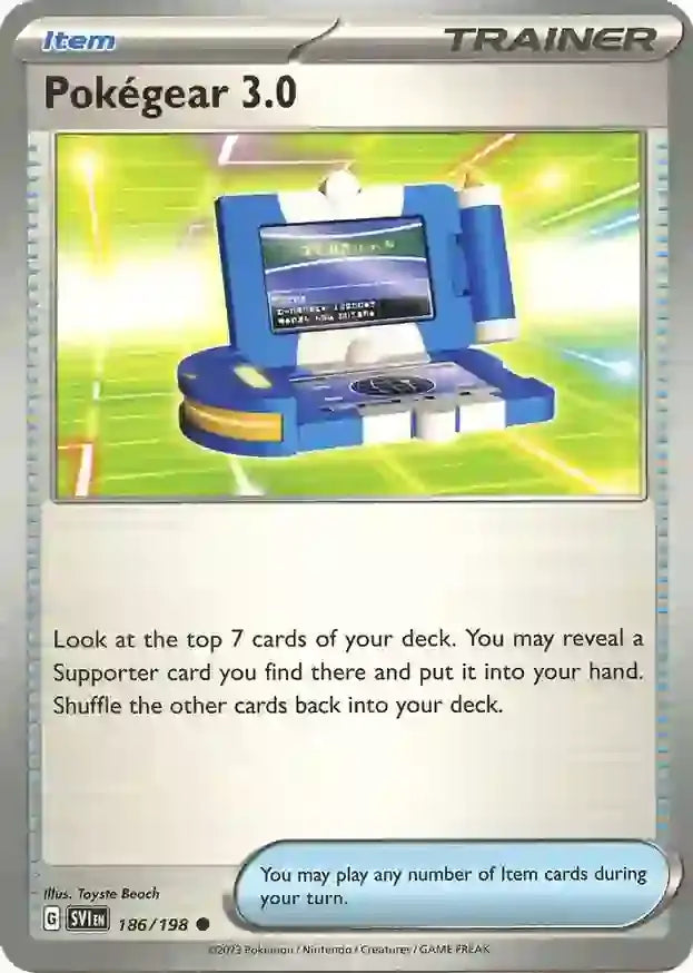 186/198 Pokegear 3.0 Basket Scarlet & Violet Base Set Pokémon Card