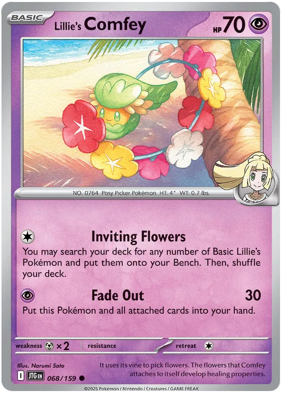 068/159 Lillie's Comfey Journey Together Pokémon Card