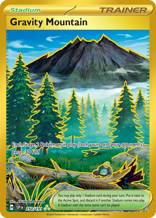 250/191 Gravity Mountain Surging Sparks Pokémon Card