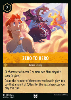 032/204 Zero To Hero Disney Lorcana Rise Of The Floodborn Card