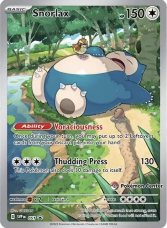 051 SVP EN Snorlax Pokémon Center 151 Black Star Promo Pokémon Card