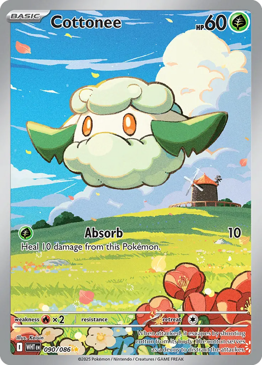 090/086 Cottonee White Flare Pokémon Card
