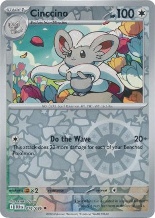 076/086 Cinccino Reverse Holo Black Bolt Pokémon Card