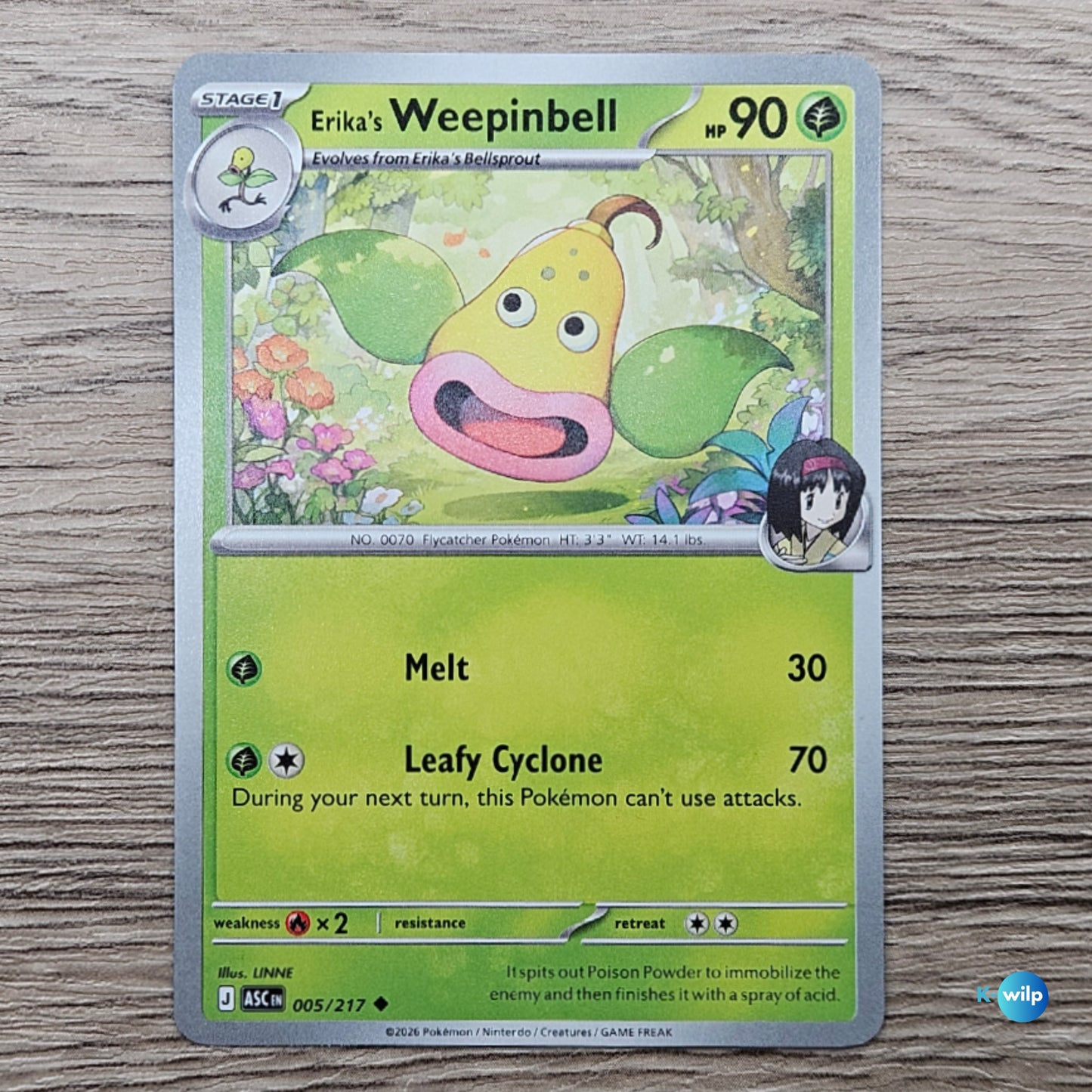 005/217 Erika's Weepinbell Ascended Heroes Pokémon Trading Card