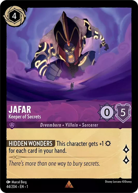 044/204 Jafar Keeper of Secrets Disney Lorcana The First Chapter Card