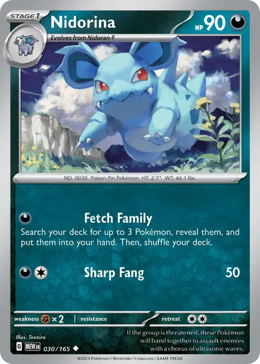 030/165 Nidorina 151 Pokémon Card