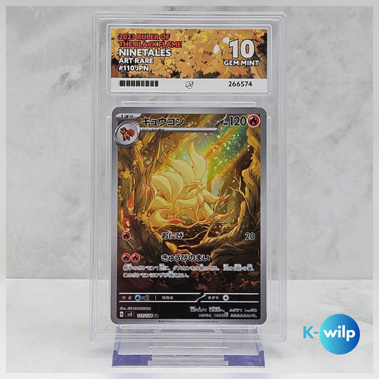 Ninetales 110/108 Japanese Ruler Of The Blackflame Pokemon Card ACE Graded 10