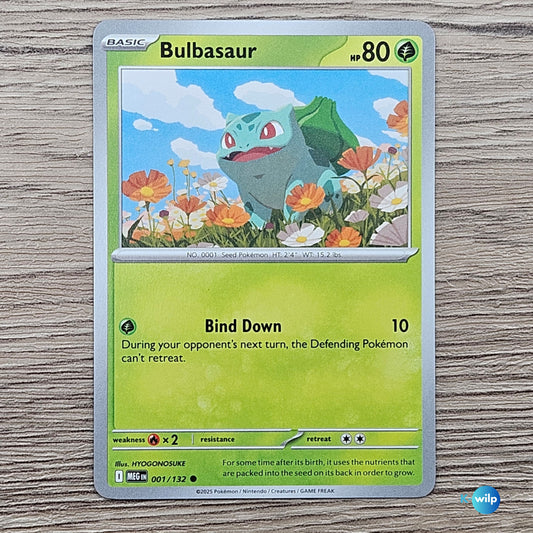 001/132 Bulbasaur Mega Evolution Pokémon Trading Card