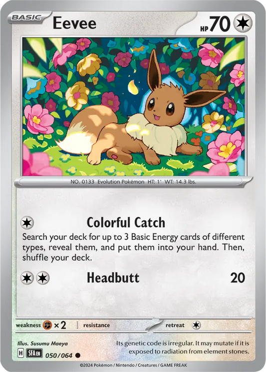 050/064 Eevee Shrouded Fable Pokémon Card