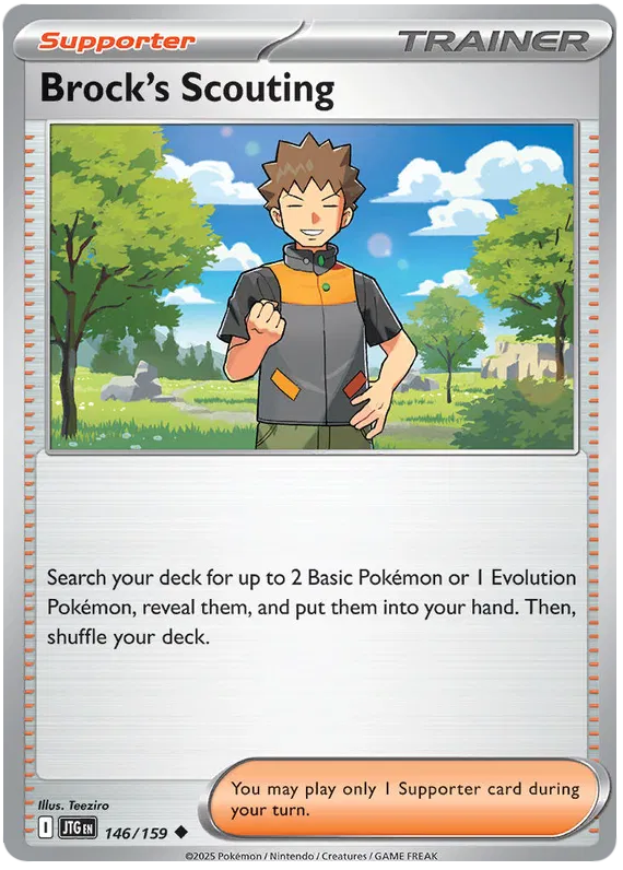 146/159 Brock's Scouting Journey Together Pokémon Card