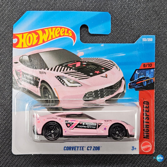 113/250 Corvette C7 Z06 Night Speed 2026 Mainline Hot Wheels Short Card Mattel