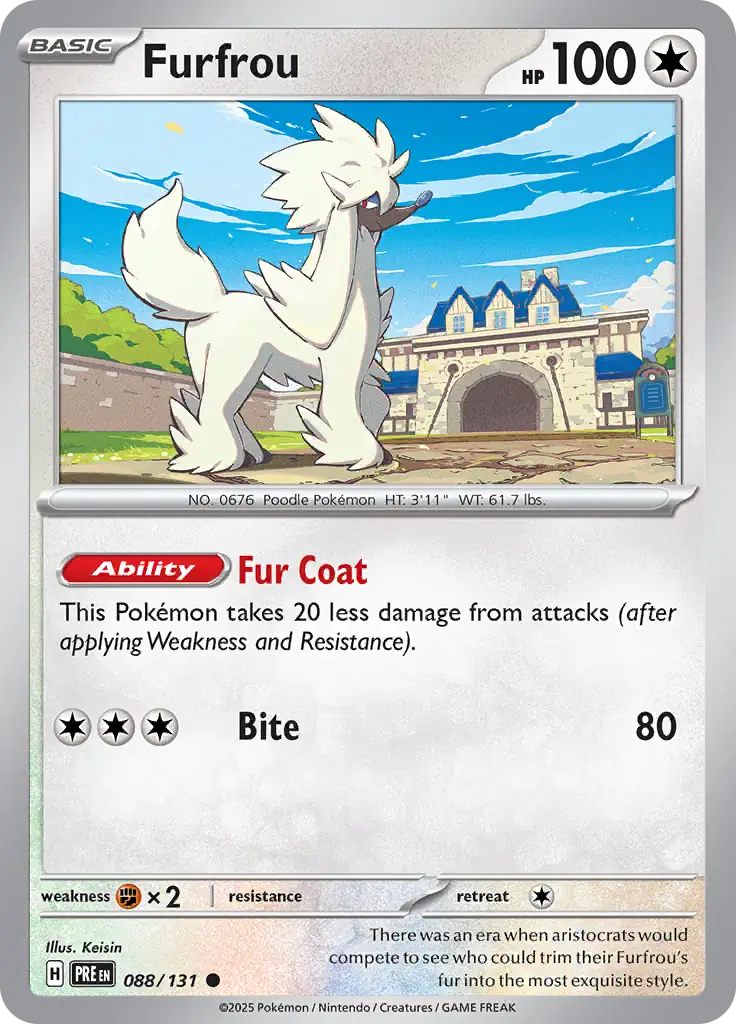 088/131 Furfrou Prismatic Evolutions Pokémon Card