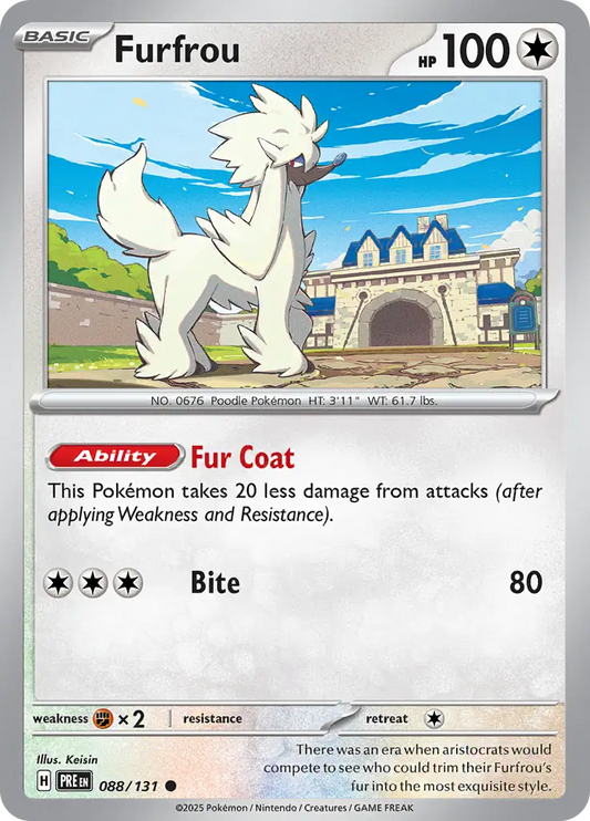 088/131 Furfrou Prismatic Evolutions Pokémon Card
