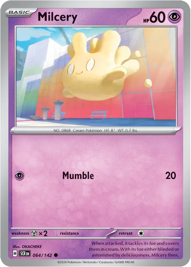 064/142 Milcery Stellar Crown Pokémon Card