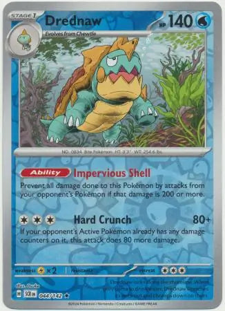 044/142 Drednaw Reverse Holo Stellar Crown Pokémon Card