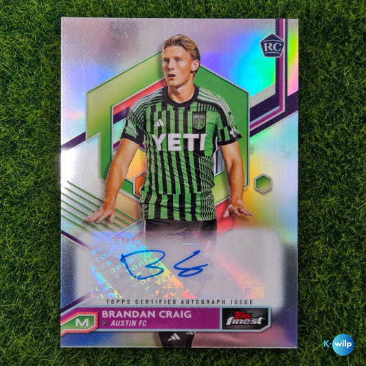 Brandon Craig Austin FC Autograph 2023 Topps Finest RC MLS #A-CR Football Trading Card