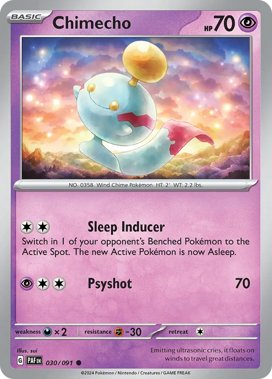 030/091 Chimecho Paldean Fates Pokémon Card