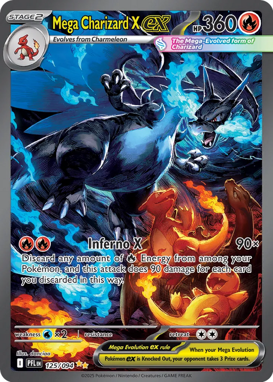 125/094 Mega Charizard X ex Phantasmal Flames Pokémon Trading Card