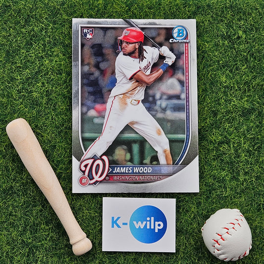 029 James Wood - Washington Nationals RC 2025 Bowman Chrome Topps Baseball Trading Card