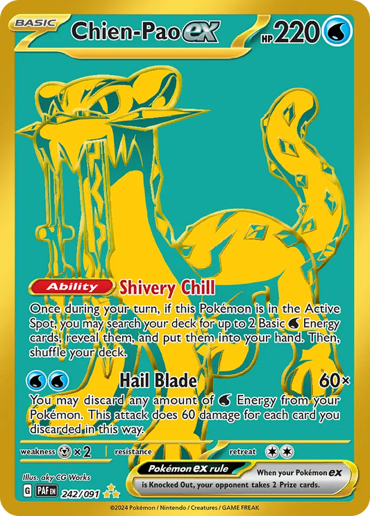 242/091 Chien-Pao ex Paldean Fates Pokémon Card