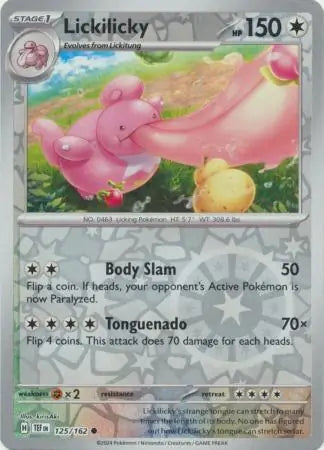 125/162 Lickilicky Reverse Holo Temporal Forces Pokémon Card