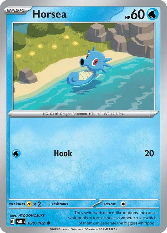 030/182 Horsea Paradox Rift Pokémon Card
