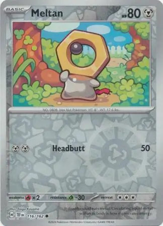 116/162 Meltan Reverse Holo Temporal Forces Pokémon Card