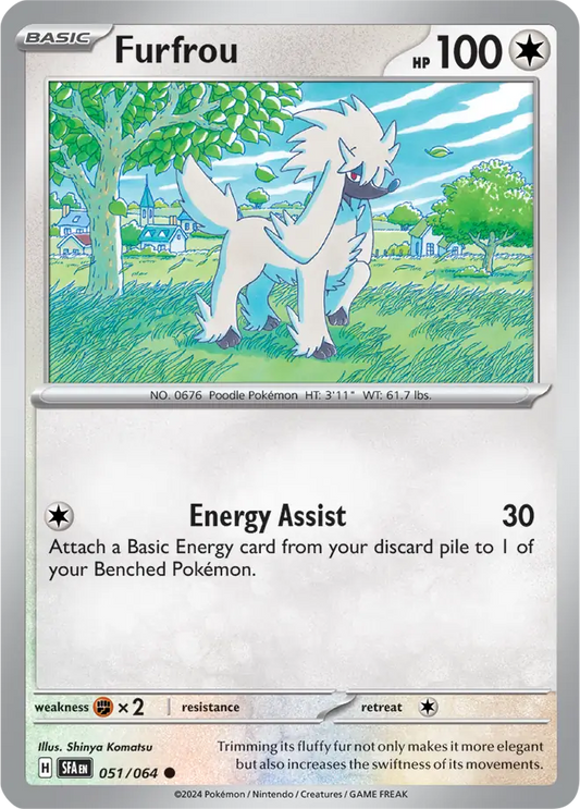 051/064 Furfrou Shrouded Fable Pokémon Card