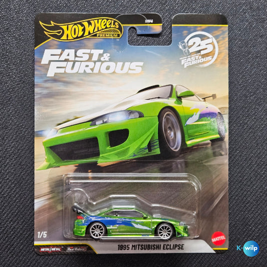 1/5 1995 Mitsubishi Eclipse The Fast & The Furious Hot Wheels Premium 1:64 Scale Mattel