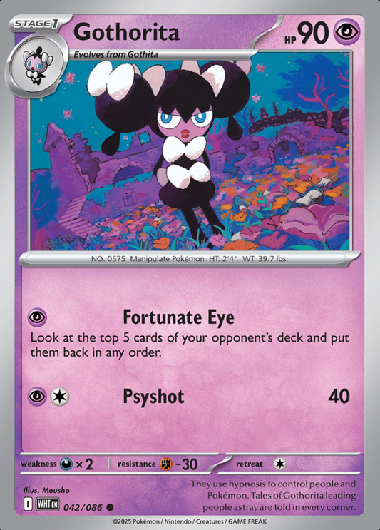 042/086 Gothorita White Flare Pokémon Card
