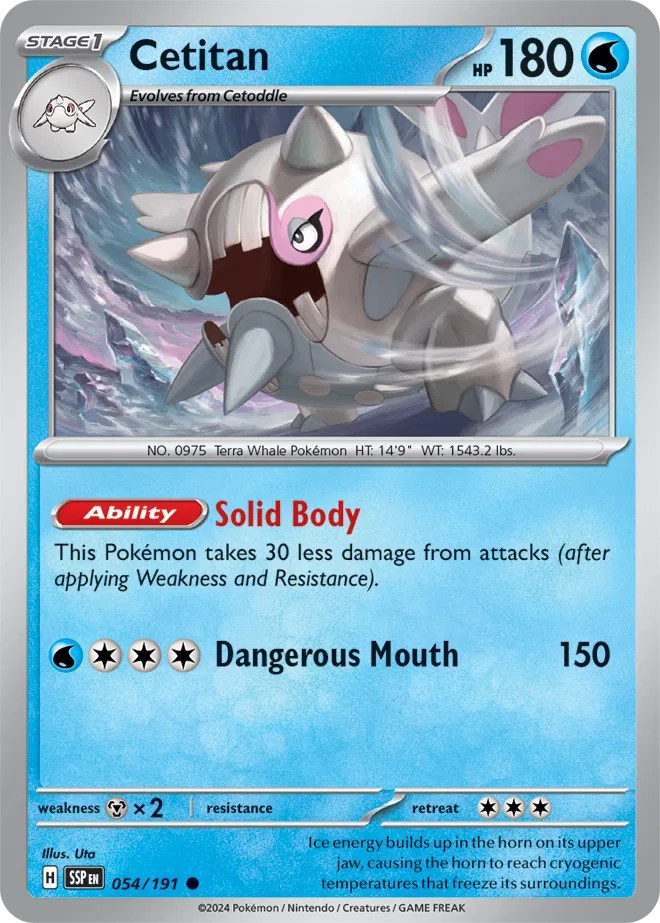 054/191 Cetitan Surging Sparks Pokémon Card