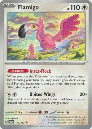170/193 Flamigo Paldea Evolved Pokémon Card
