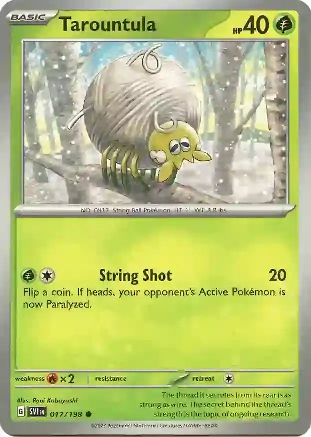 017/198 Tarountula Scarlet & Violet Base Set Pokémon Card
