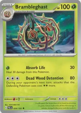 024/193 Brambleghast Paldea Evolved Pokémon Card