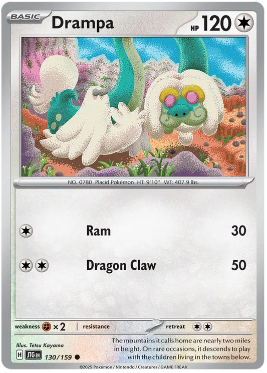 130/159 Drampa Journey Together Pokémon Card