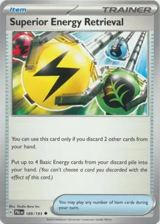 189/193 Superior Energy Retrieval Paldea Evolved Pokémon Card