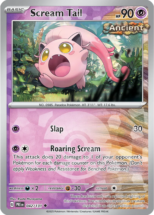 042/131 Scream Tail Poke Ball Holo Prismatic Evolutions Pokémon Card