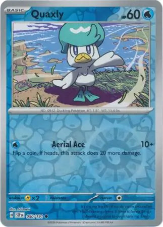 050/191 Quaxly Reverse Holo Surging Sparks Pokémon Card